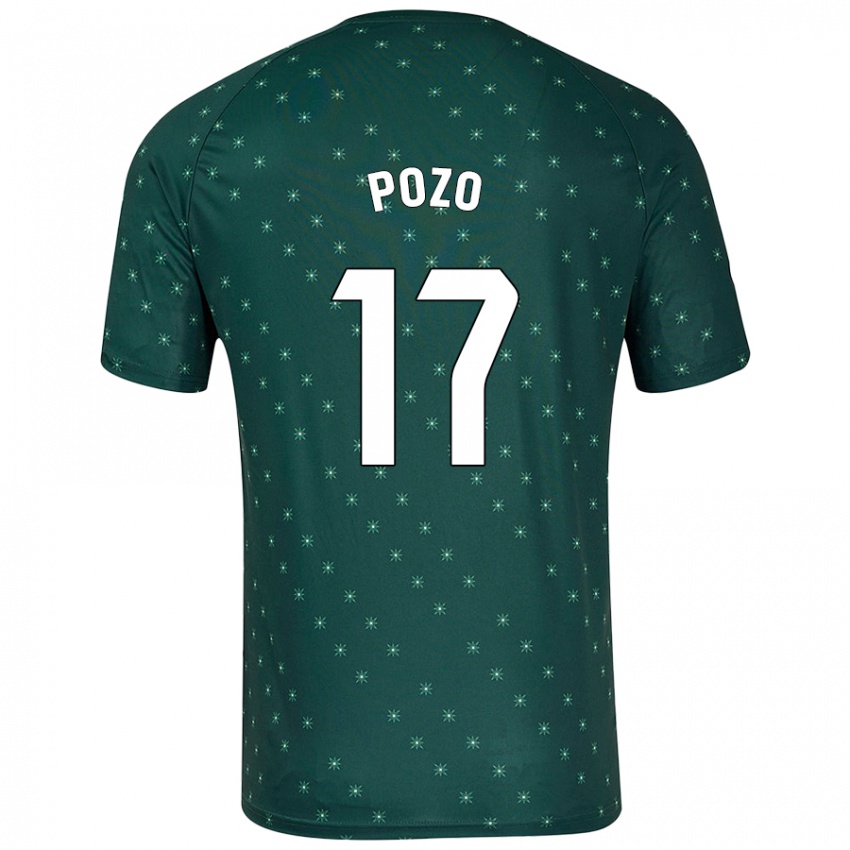 Niño Camiseta Álex Pozo #17 Verde Oscuro 2ª Equipación 2024/25 La Camisa México