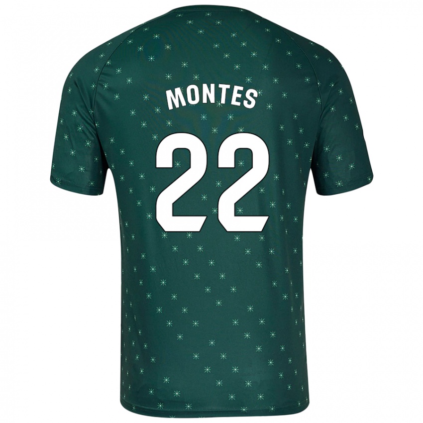 Niño Camiseta César Montes #22 Verde Oscuro 2ª Equipación 2024/25 La Camisa México