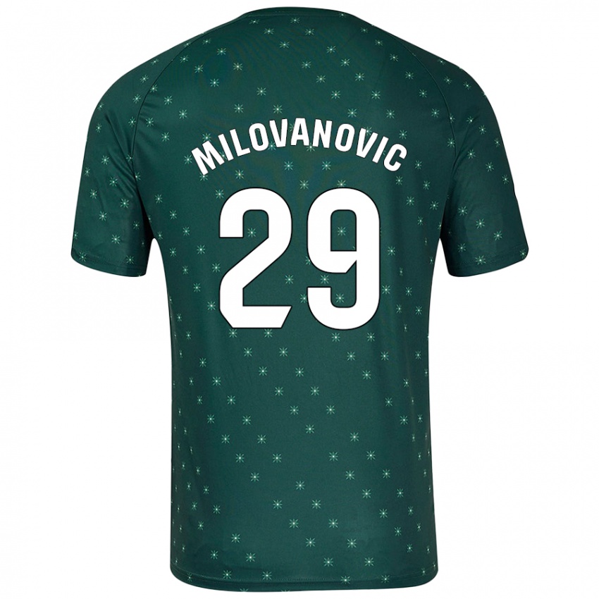 Niño Camiseta Marko Milovanovic #29 Verde Oscuro 2ª Equipación 2024/25 La Camisa México