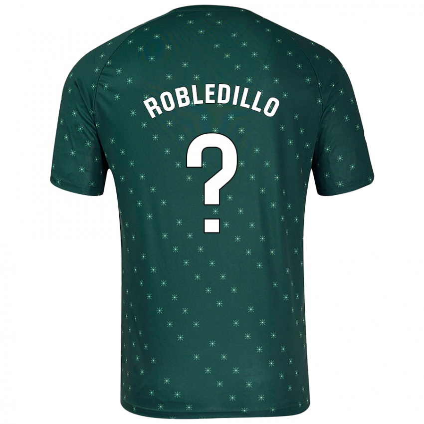 Niño Camiseta Pedro Robledillo #0 Verde Oscuro 2ª Equipación 2024/25 La Camisa México