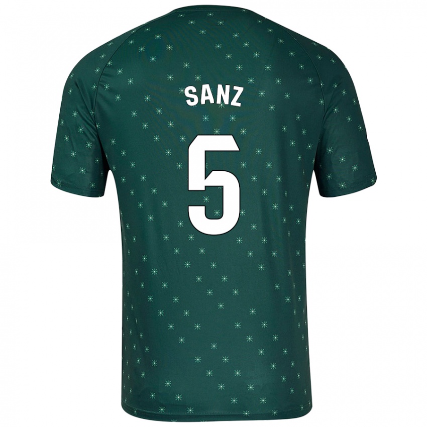 Niño Camiseta Paco Sanz #5 Verde Oscuro 2ª Equipación 2024/25 La Camisa México