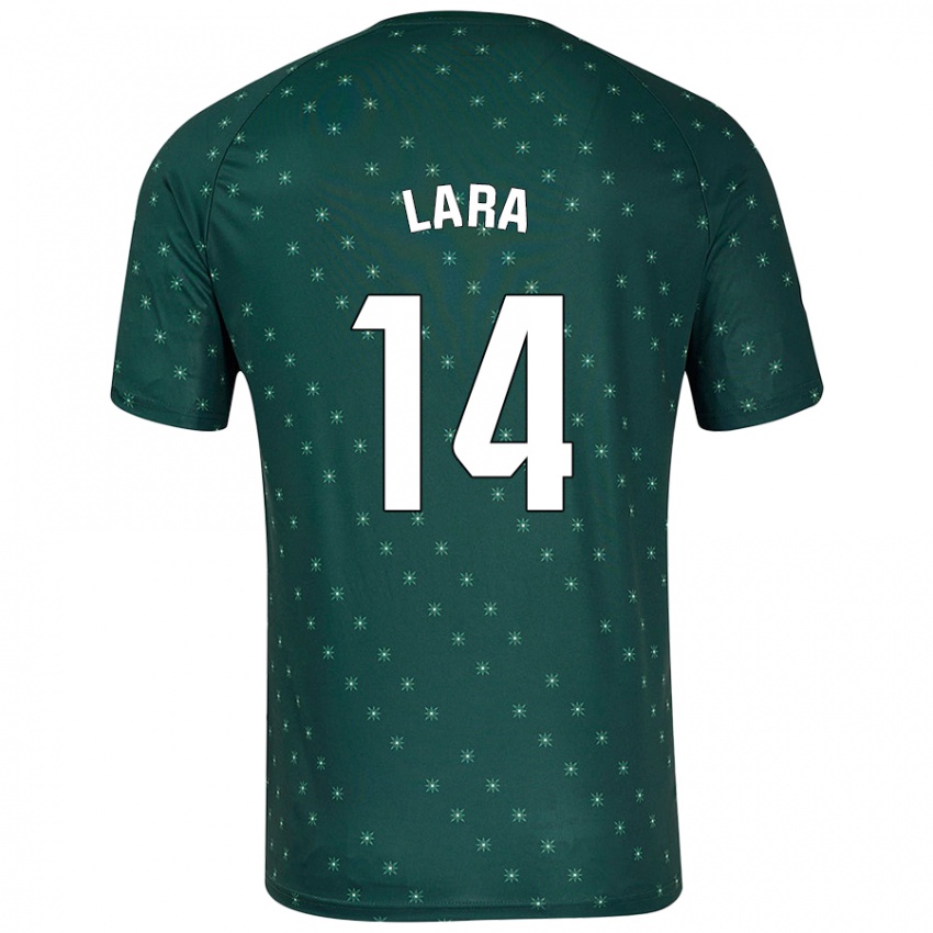 Niño Camiseta Luis Lara #14 Verde Oscuro 2ª Equipación 2024/25 La Camisa México