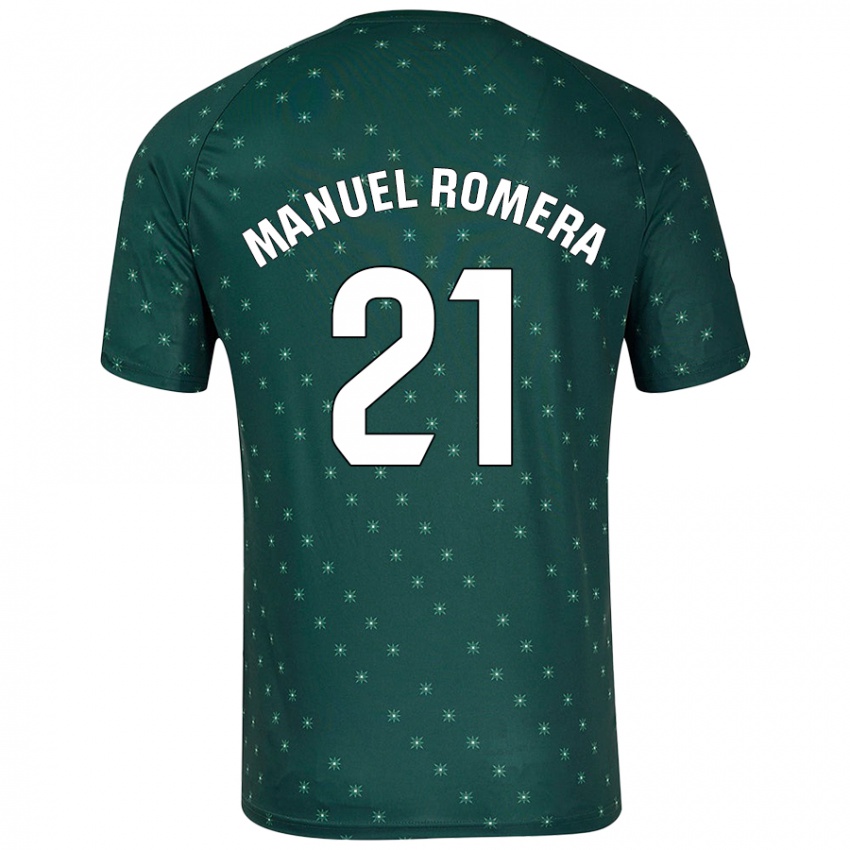 Niño Camiseta José Manuel Romera #21 Verde Oscuro 2ª Equipación 2024/25 La Camisa México