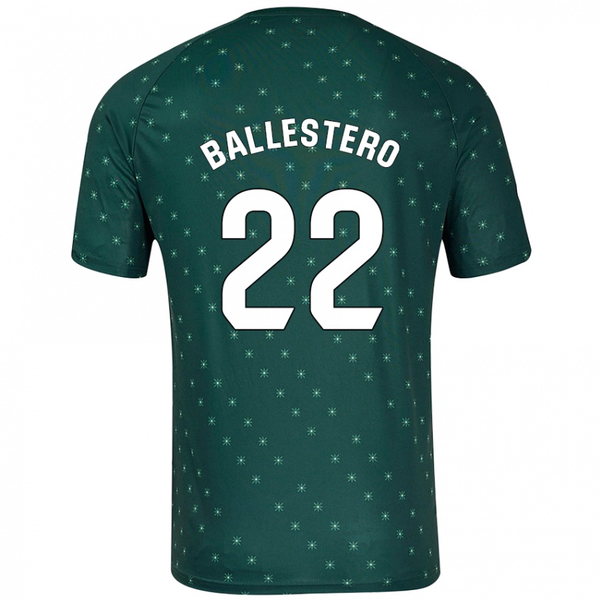 Niño Camiseta Carlos Ballestero #22 Verde Oscuro 2ª Equipación 2024/25 La Camisa México