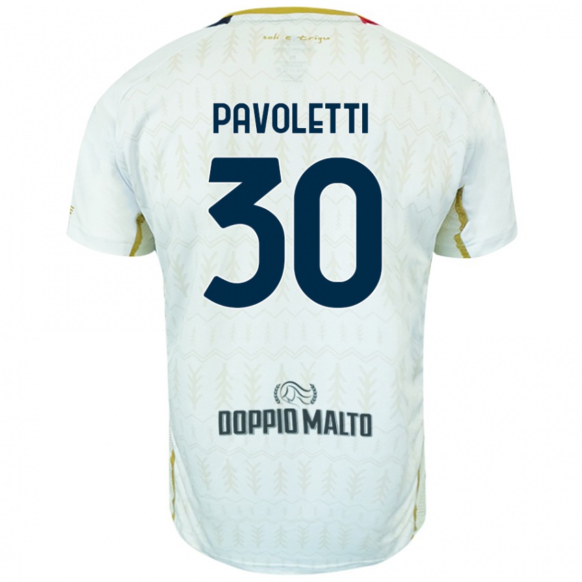 Niño Camiseta Leonardo Pavoletti #30 Blanco 2ª Equipación 2024/25 La Camisa México