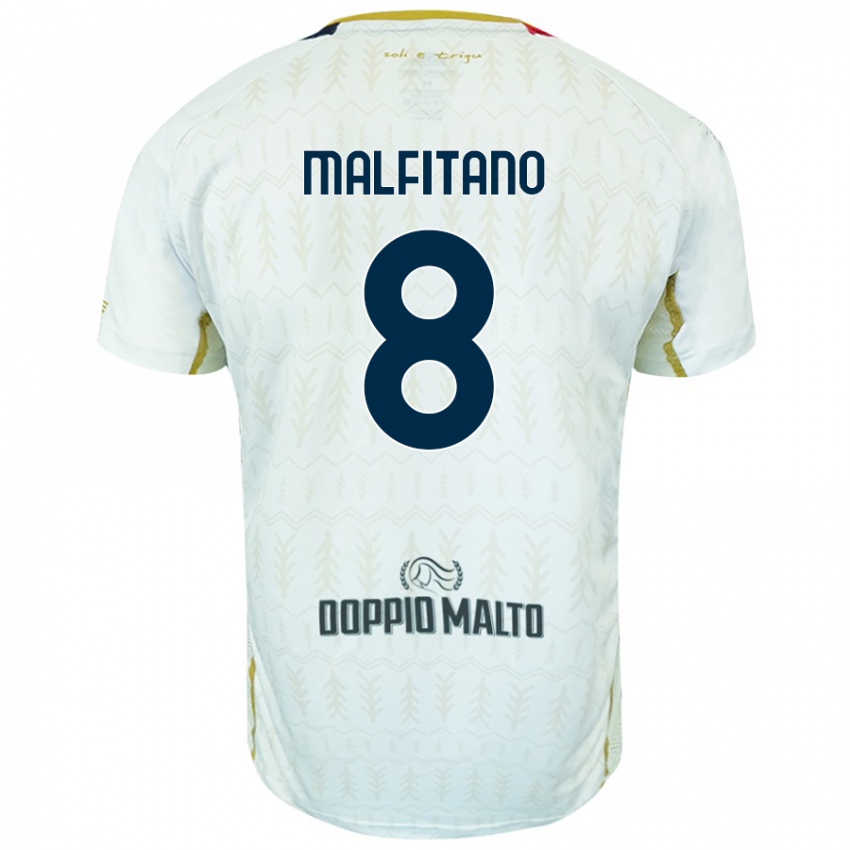 Niño Camiseta Roberto Malfitano #8 Blanco 2ª Equipación 2024/25 La Camisa México