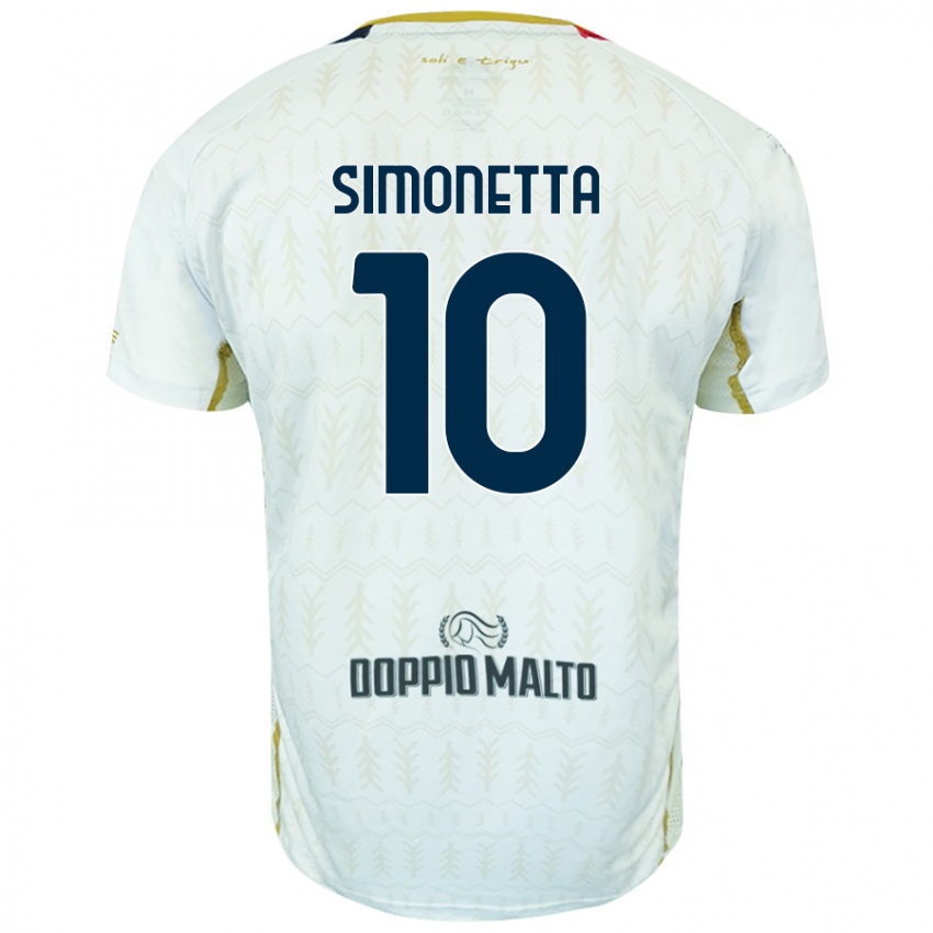 Niño Camiseta Jacopo Simonetta #10 Blanco 2ª Equipación 2024/25 La Camisa México