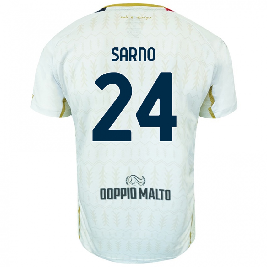 Niño Camiseta Vincenzo Sarno #24 Blanco 2ª Equipación 2024/25 La Camisa México