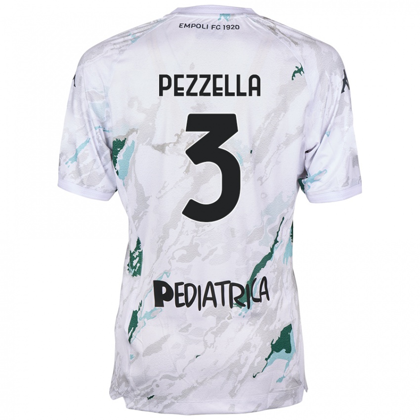 Niño Camiseta Giuseppe Pezzella #3 Gris 2ª Equipación 2024/25 La Camisa México