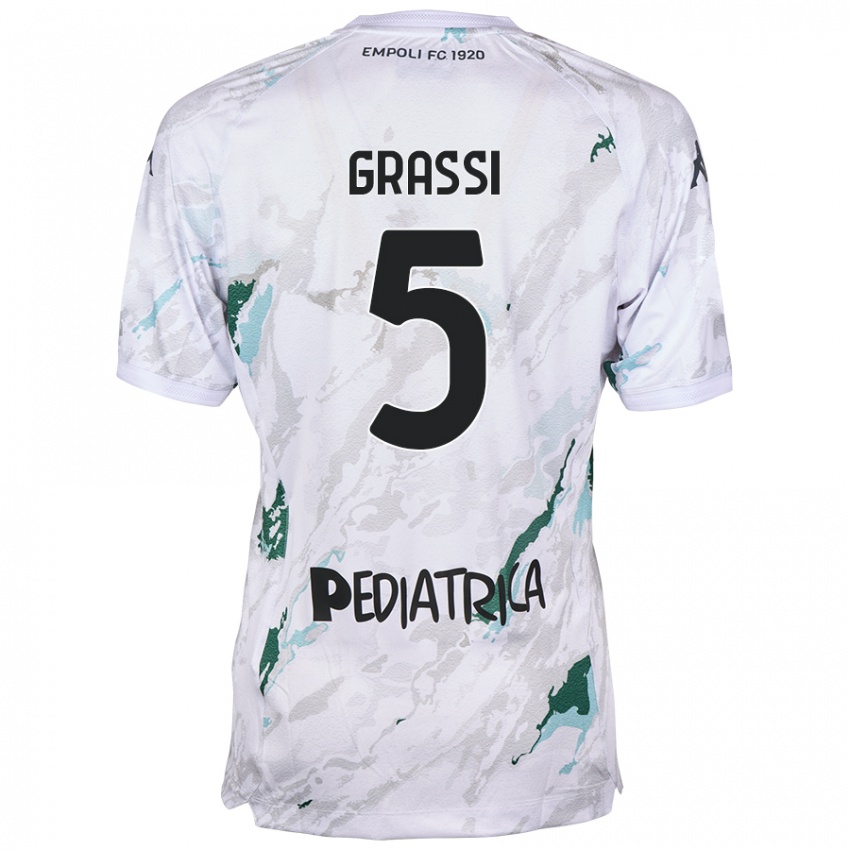 Niño Camiseta Alberto Grassi #5 Gris 2ª Equipación 2024/25 La Camisa México