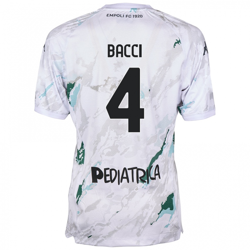 Niño Camiseta Jacopo Bacci #4 Gris 2ª Equipación 2024/25 La Camisa México