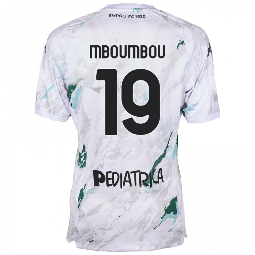 Niño Camiseta Arnaud Mboumbou #19 Gris 2ª Equipación 2024/25 La Camisa México