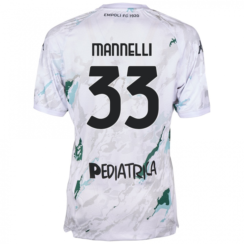 Niño Camiseta Matteo Mannelli #33 Gris 2ª Equipación 2024/25 La Camisa México