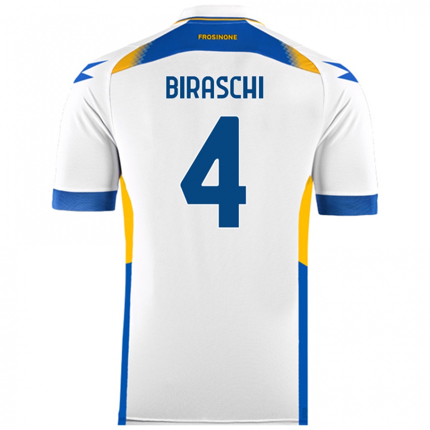 Niño Camiseta Davide Biraschi #4 Blanco 2ª Equipación 2024/25 La Camisa México