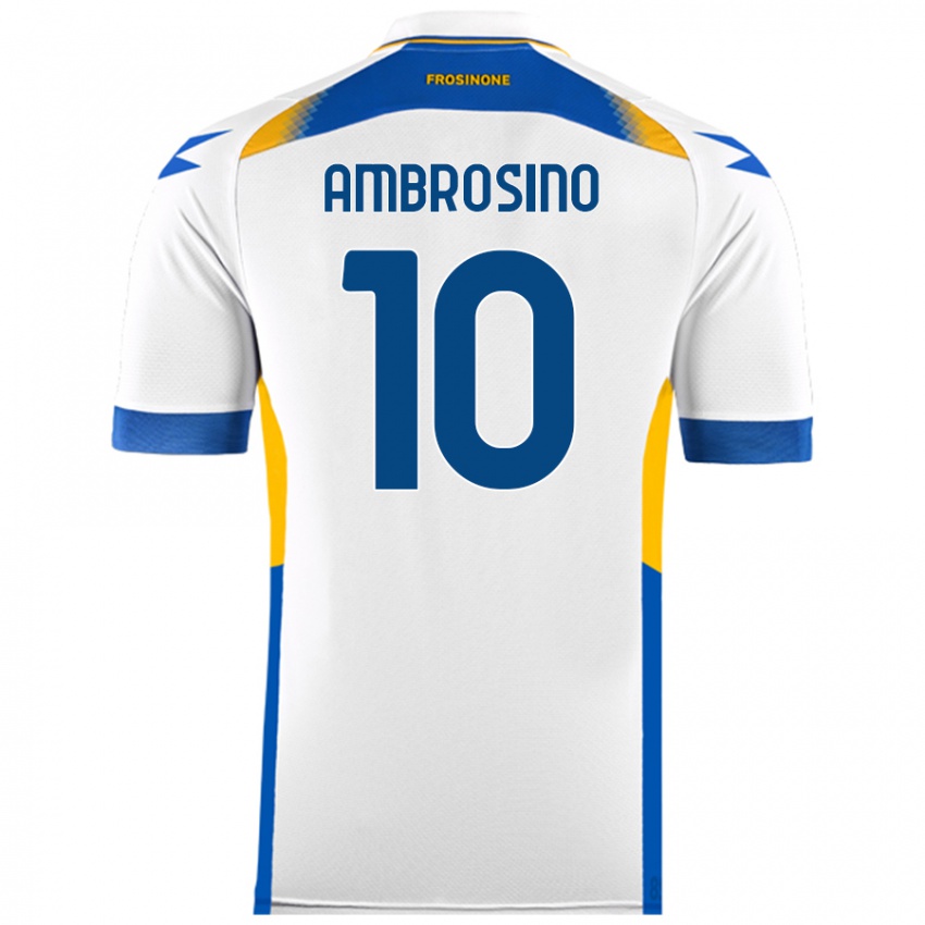 Niño Camiseta Giuseppe Ambrosino #10 Blanco 2ª Equipación 2024/25 La Camisa México