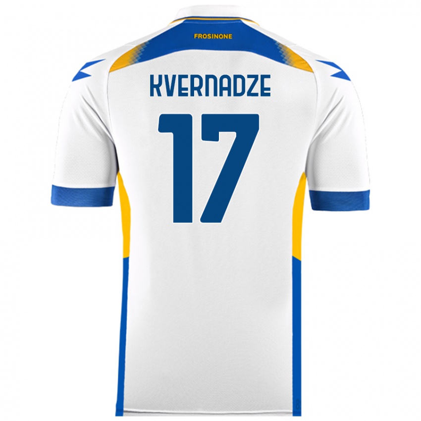 Niño Camiseta Giorgi Kvernadze #17 Blanco 2ª Equipación 2024/25 La Camisa México