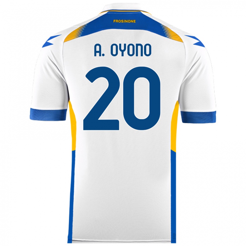 Niño Camiseta Anthony Oyono #20 Blanco 2ª Equipación 2024/25 La Camisa México