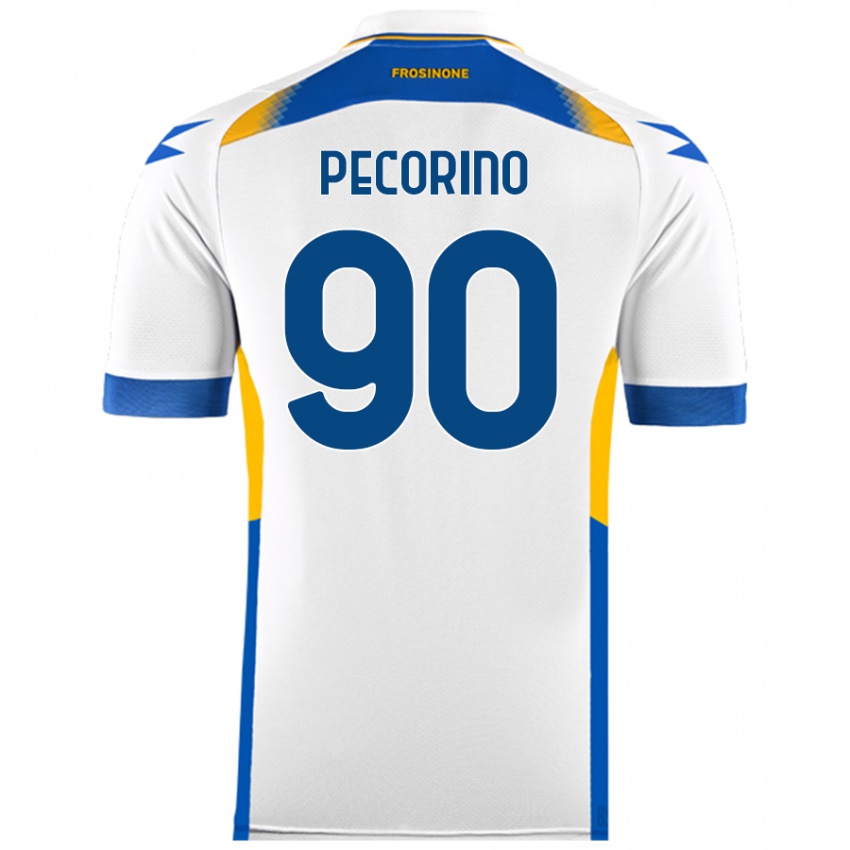 Niño Camiseta Emanuele Pecorino #90 Blanco 2ª Equipación 2024/25 La Camisa México