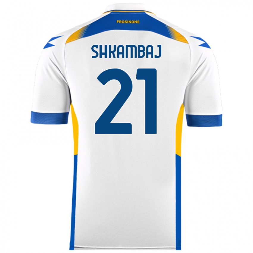 Niño Camiseta Ardit Shkambaj #21 Blanco 2ª Equipación 2024/25 La Camisa México