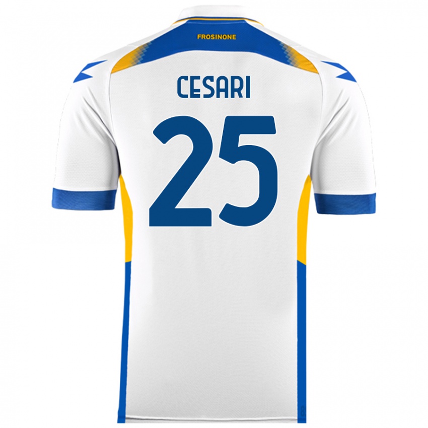 Niño Camiseta Nicolò Cesari #25 Blanco 2ª Equipación 2024/25 La Camisa México