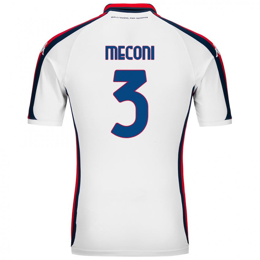 Niño Camiseta Edoardo Meconi #3 Blanco 2ª Equipación 2024/25 La Camisa México