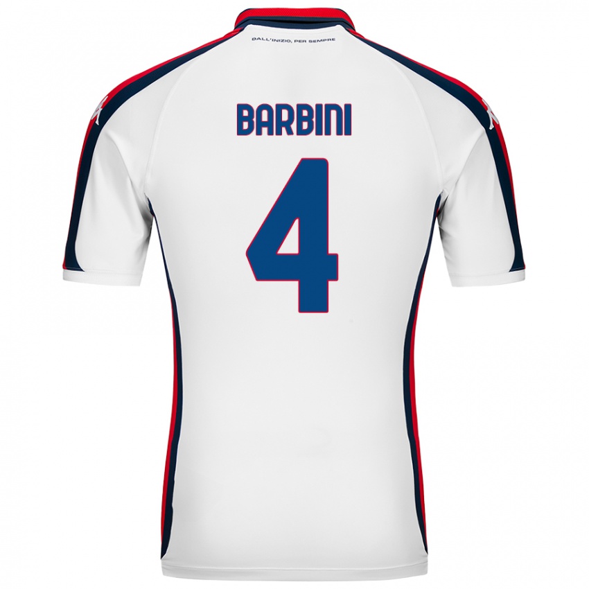 Niño Camiseta Matteo Barbini #4 Blanco 2ª Equipación 2024/25 La Camisa México