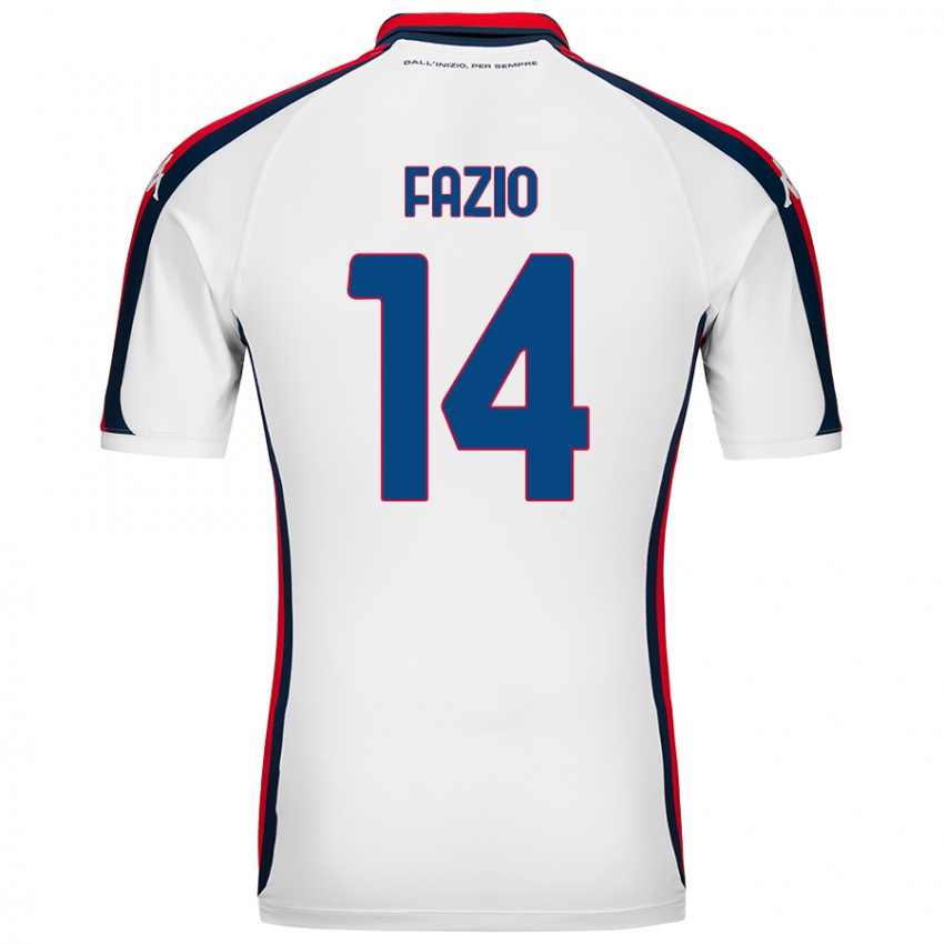 Niño Camiseta Tommaso Fazio #14 Blanco 2ª Equipación 2024/25 La Camisa México