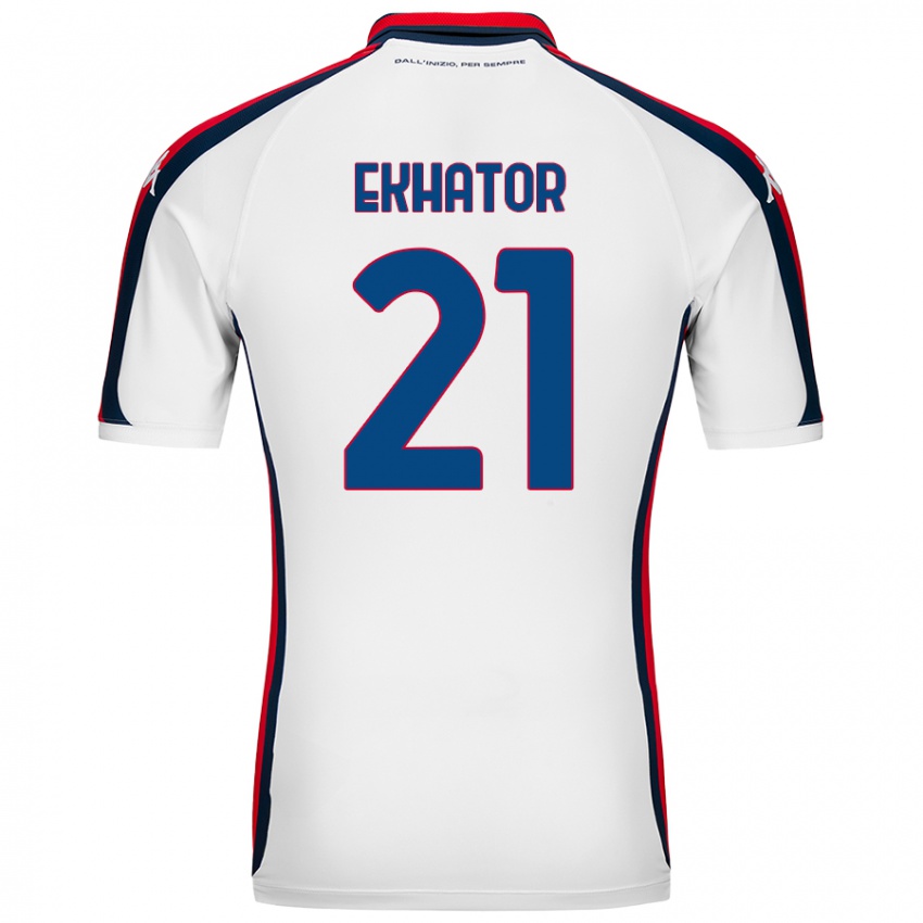 Niño Camiseta Jeff Ekhator #21 Blanco 2ª Equipación 2024/25 La Camisa México