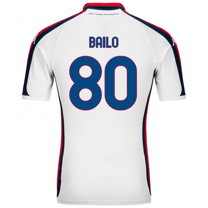 Niño Camiseta Giorgio Bailo #80 Blanco 2ª Equipación 2024/25 La Camisa México