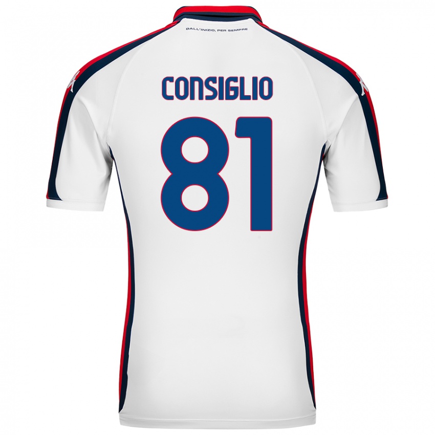 Niño Camiseta Leonardo Consiglio #81 Blanco 2ª Equipación 2024/25 La Camisa México