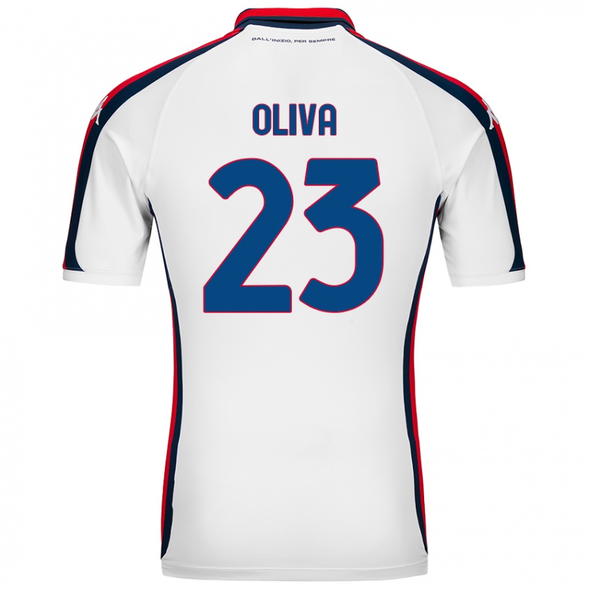 Niño Camiseta Eleonora Oliva #23 Blanco 2ª Equipación 2024/25 La Camisa México