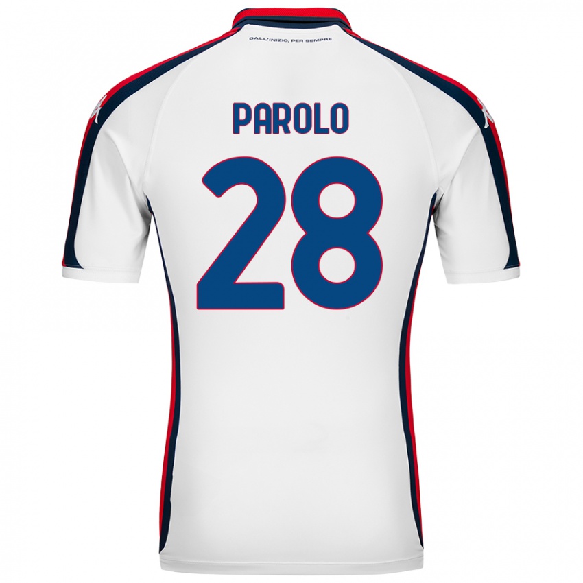 Niño Camiseta Lucrezia Parolo #28 Blanco 2ª Equipación 2024/25 La Camisa México