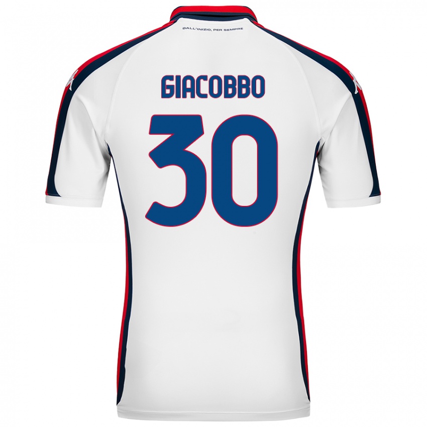 Niño Camiseta Giulia Giacobbo #30 Blanco 2ª Equipación 2024/25 La Camisa México