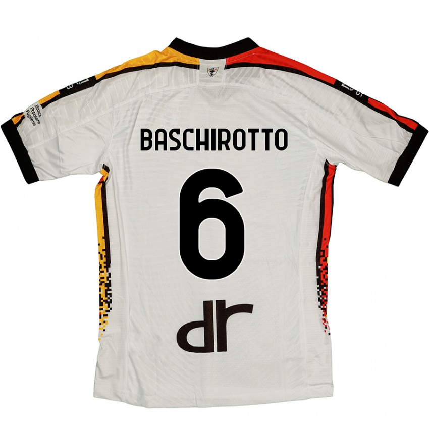 Niño Camiseta Federico Baschirotto #6 Blanco Negro 2ª Equipación 2024/25 La Camisa México