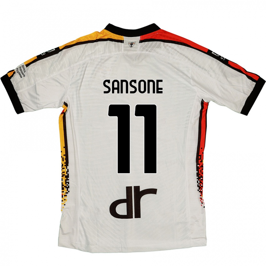 Niño Camiseta Nicola Sansone #11 Blanco Negro 2ª Equipación 2024/25 La Camisa México