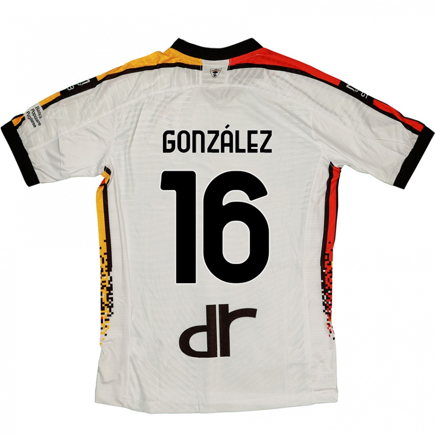 Niño Camiseta Joan González #16 Blanco Negro 2ª Equipación 2024/25 La Camisa México