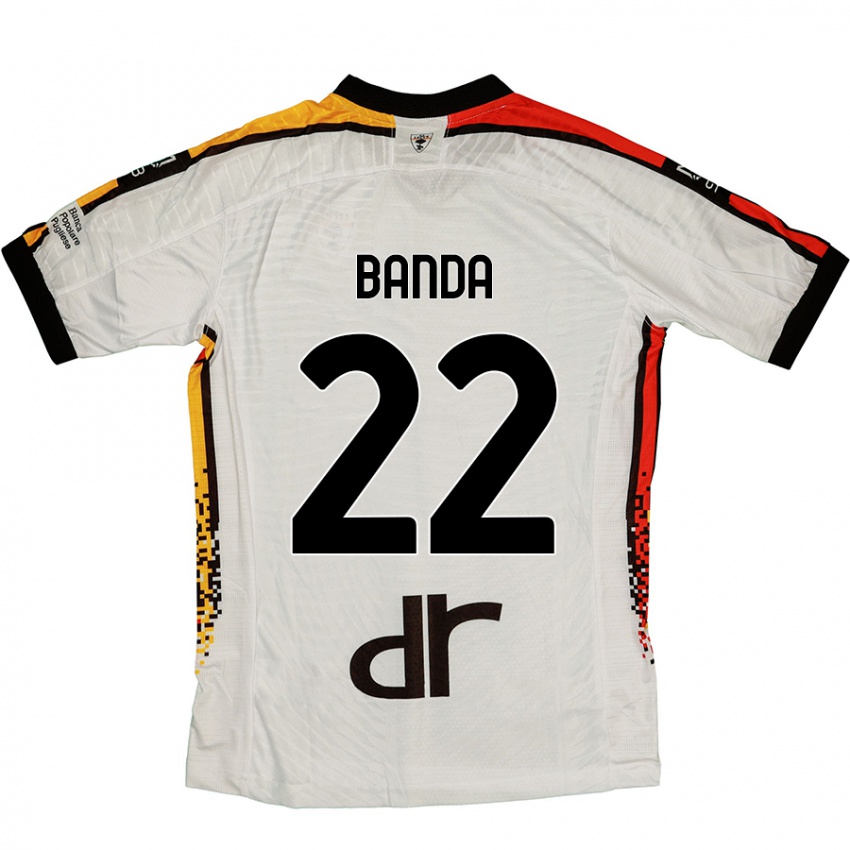 Niño Camiseta Lameck Banda #22 Blanco Negro 2ª Equipación 2024/25 La Camisa México