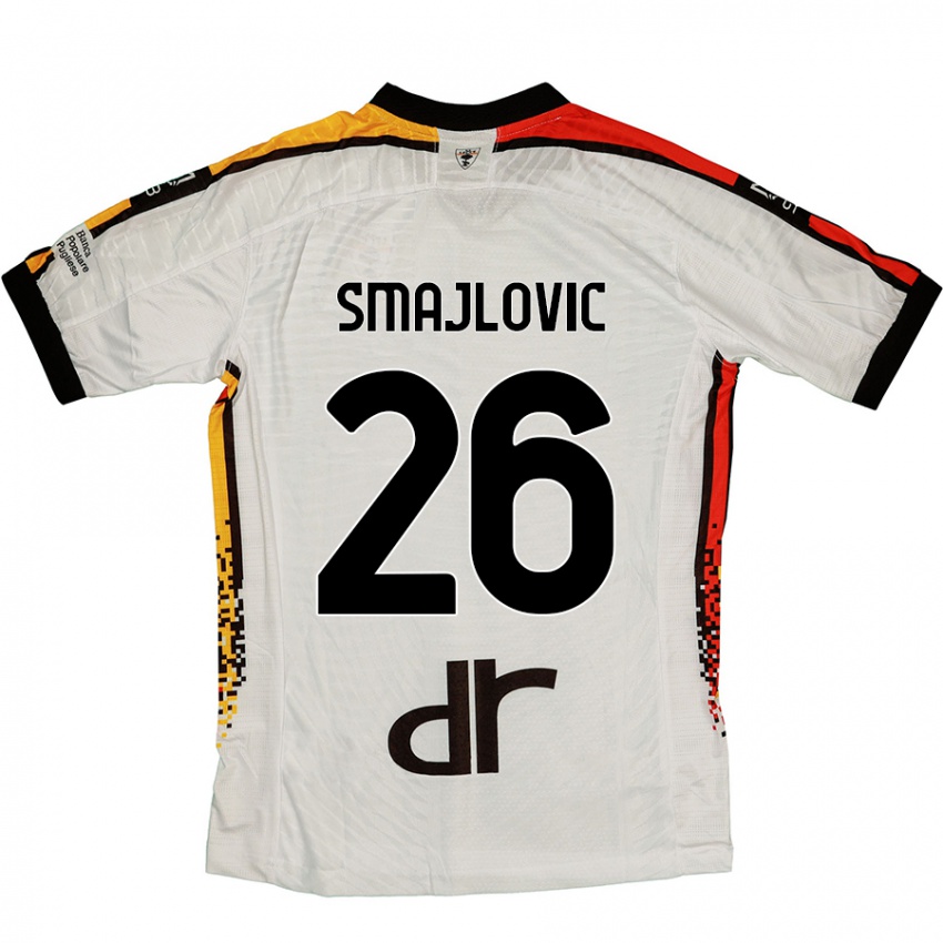 Niño Camiseta Zinedin Smajlovic #26 Blanco Negro 2ª Equipación 2024/25 La Camisa México