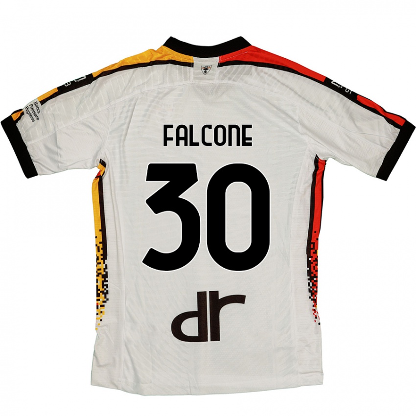 Niño Camiseta Wladimiro Falcone #30 Blanco Negro 2ª Equipación 2024/25 La Camisa México