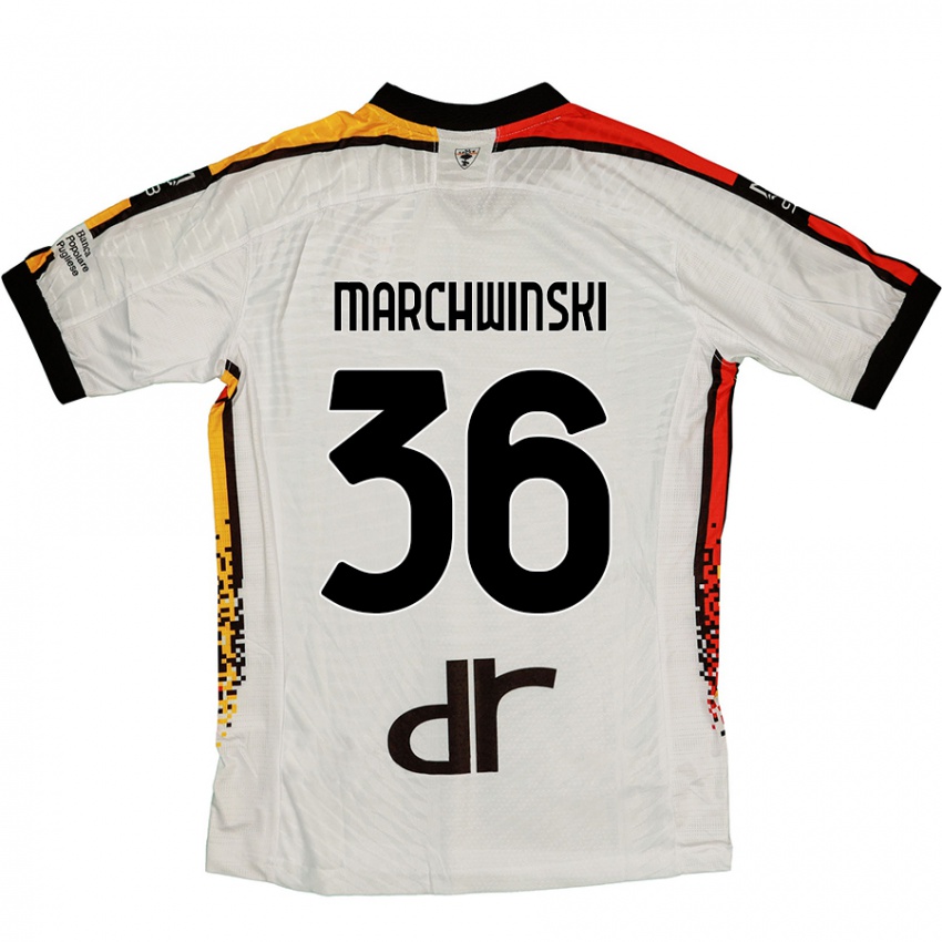 Niño Camiseta Filip Marchwinski #36 Blanco Negro 2ª Equipación 2024/25 La Camisa México