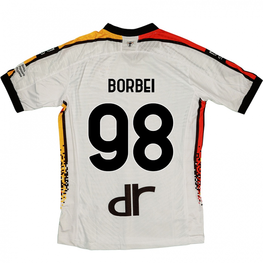 Niño Camiseta Alexandru Borbei #98 Blanco Negro 2ª Equipación 2024/25 La Camisa México