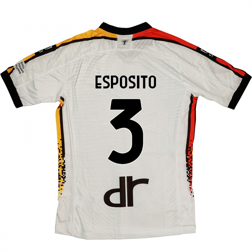 Niño Camiseta Sebastian Esposito #3 Blanco Negro 2ª Equipación 2024/25 La Camisa México