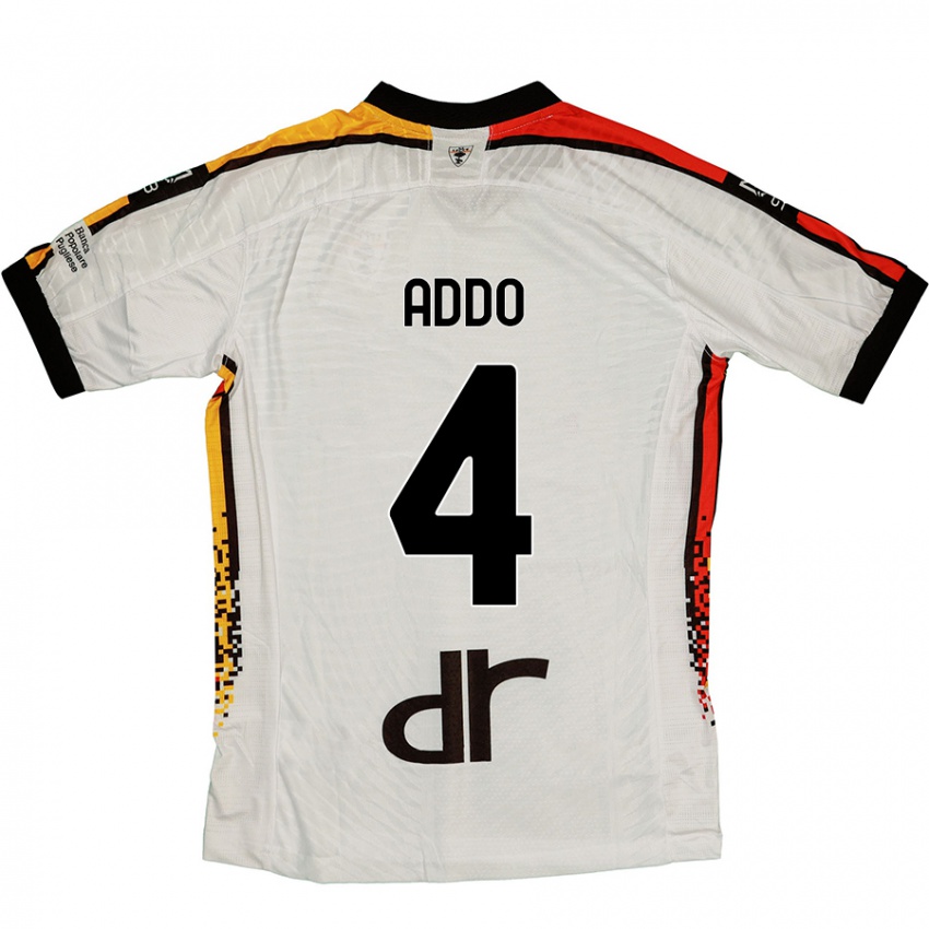 Niño Camiseta Vernon Addo #4 Blanco Negro 2ª Equipación 2024/25 La Camisa México