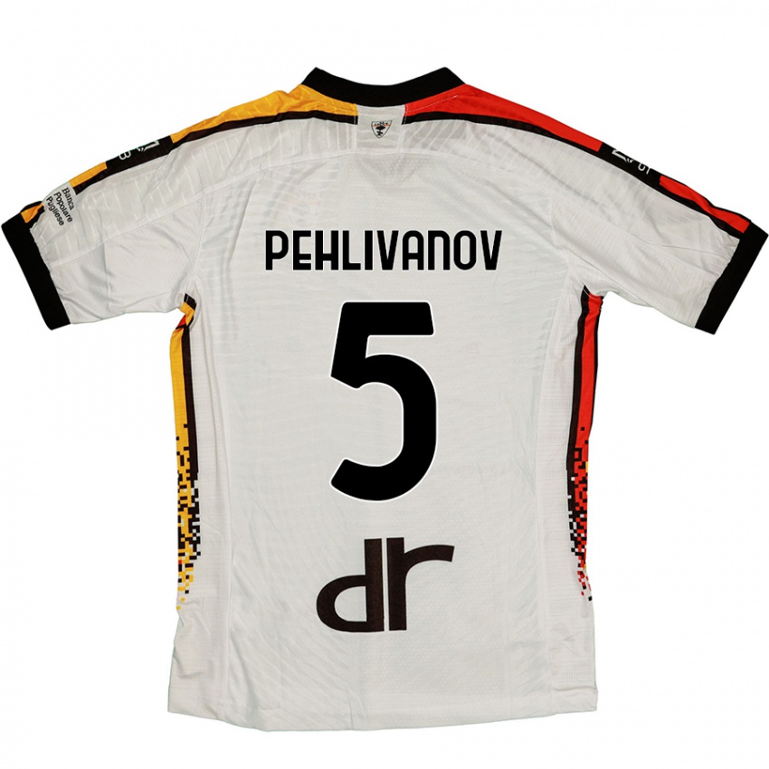 Niño Camiseta Cristian Pehlivanov #5 Blanco Negro 2ª Equipación 2024/25 La Camisa México