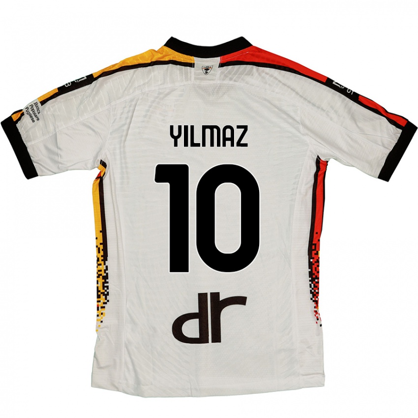 Niño Camiseta Enes Yilmaz #10 Blanco Negro 2ª Equipación 2024/25 La Camisa México