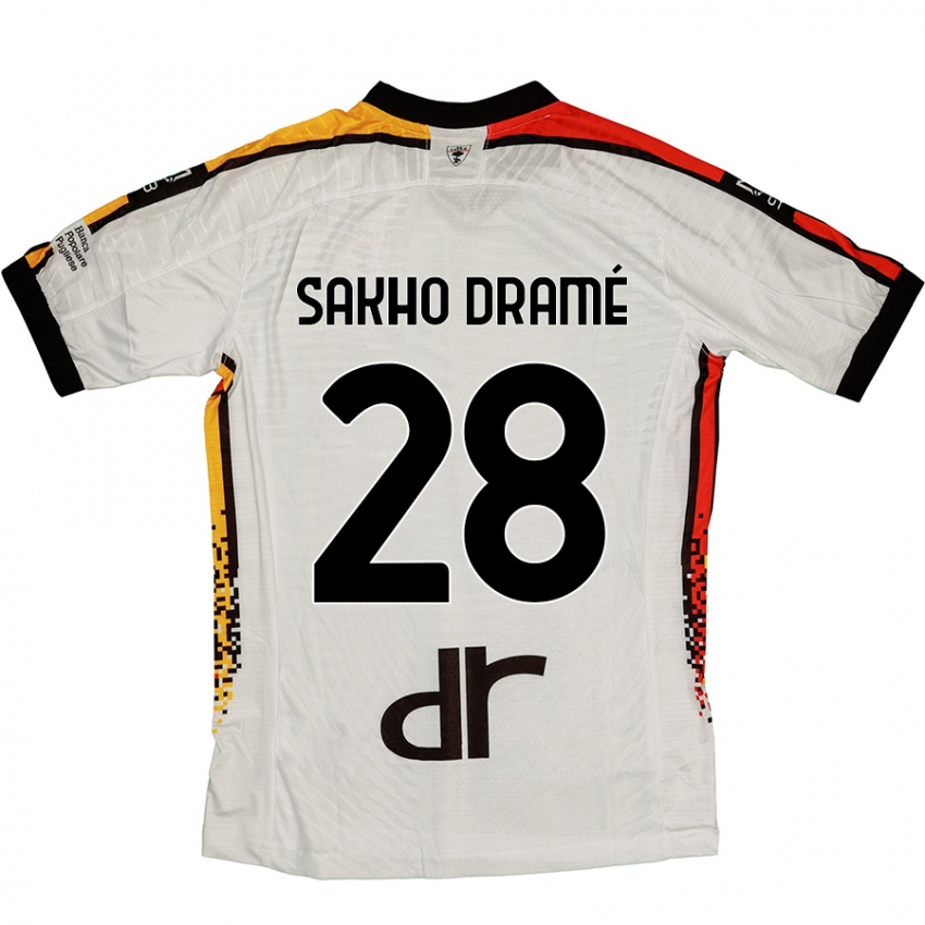 Niño Camiseta Samba Sakho Dramé #28 Blanco Negro 2ª Equipación 2024/25 La Camisa México