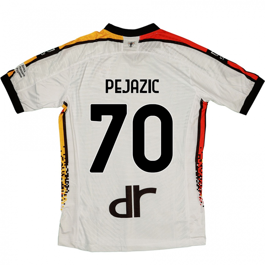 Niño Camiseta Mario Pejazic #70 Blanco Negro 2ª Equipación 2024/25 La Camisa México