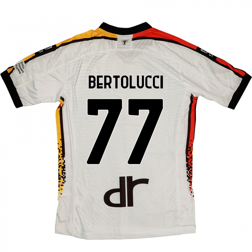 Niño Camiseta Sandro Bertolucci #77 Blanco Negro 2ª Equipación 2024/25 La Camisa México