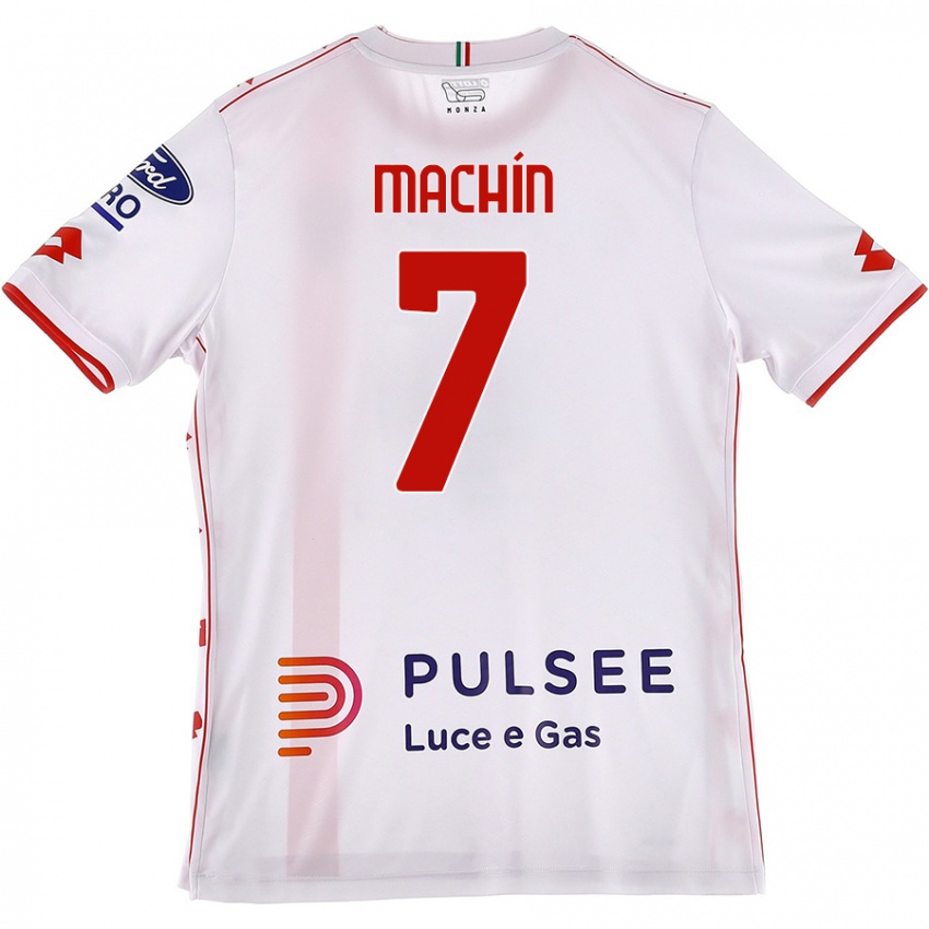 Niño Camiseta José Machín #7 Blanco Rojo 2ª Equipación 2024/25 La Camisa México