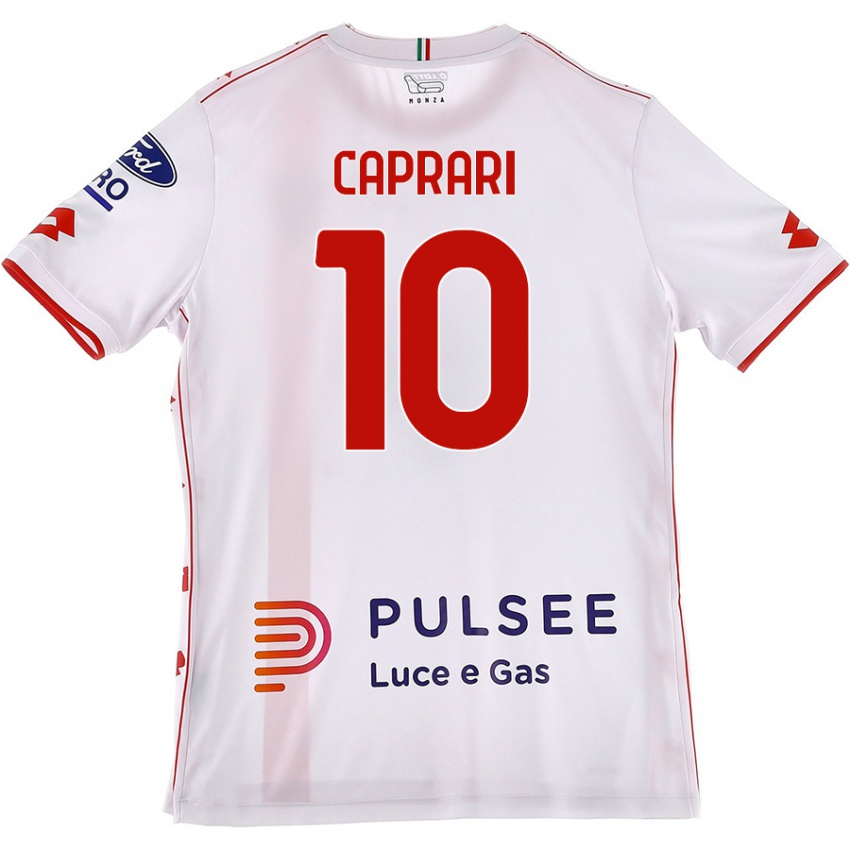 Niño Camiseta Gianluca Caprari #10 Blanco Rojo 2ª Equipación 2024/25 La Camisa México